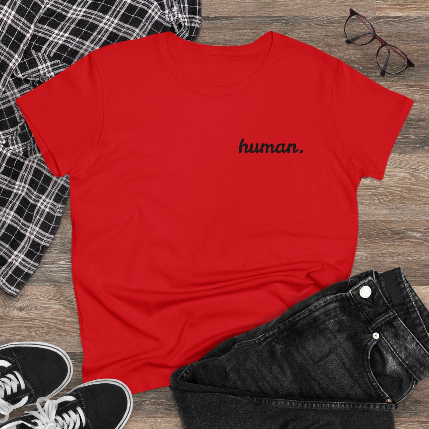 PeacePlease! Women's Cotton Shirt "human."