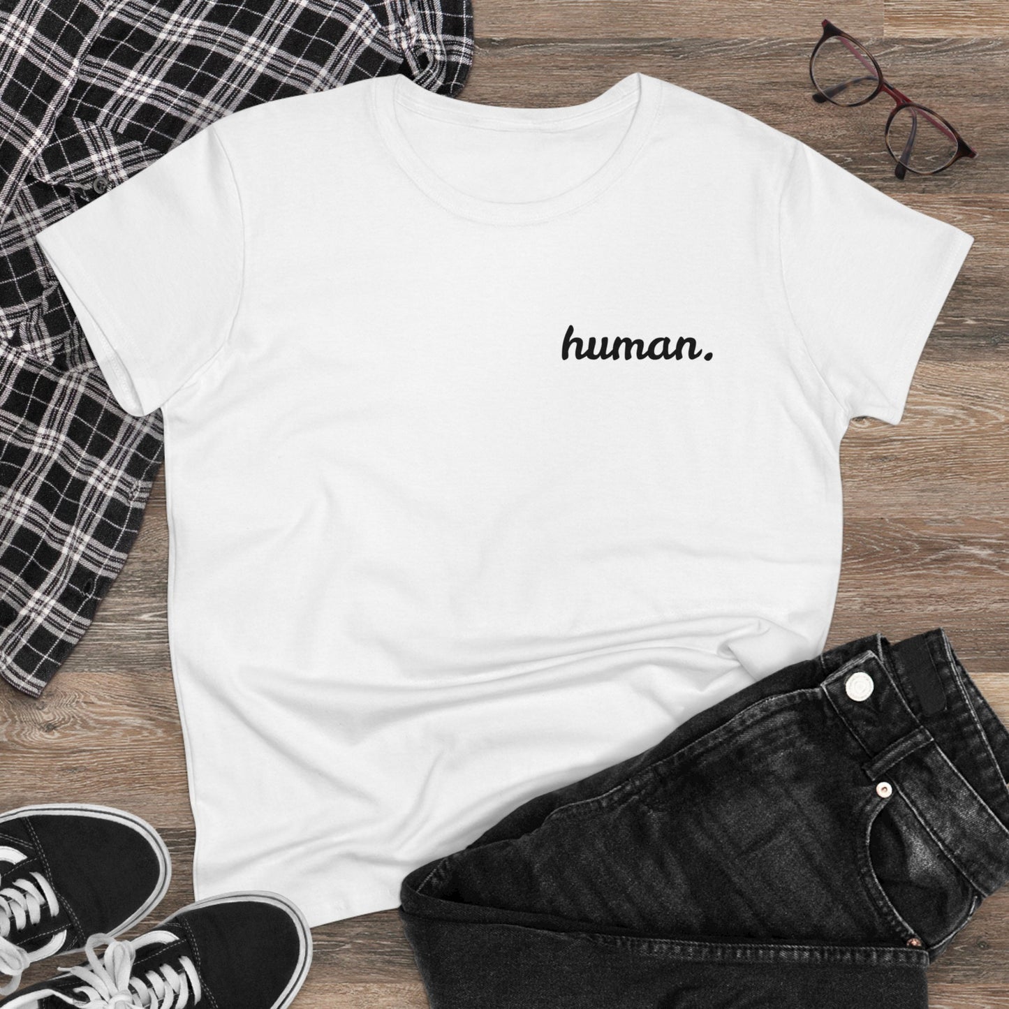 PeacePlease! Women's Cotton Shirt "human."