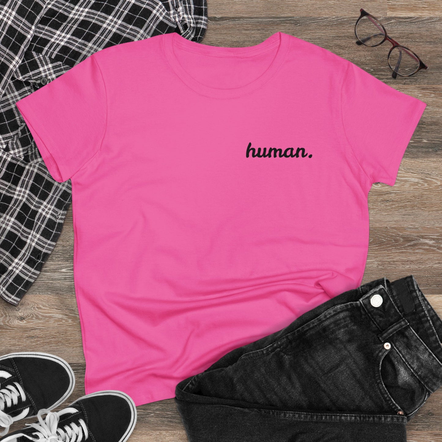 PeacePlease! Women's Cotton Shirt "human."