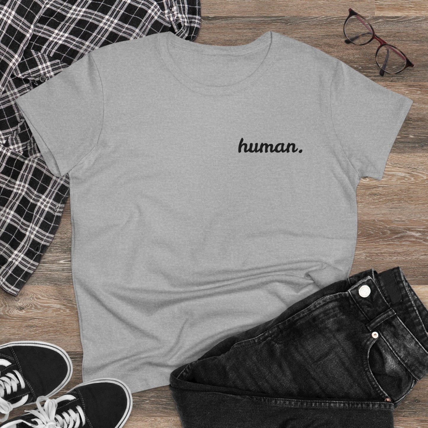 PeacePlease! Women's Cotton Shirt "human."