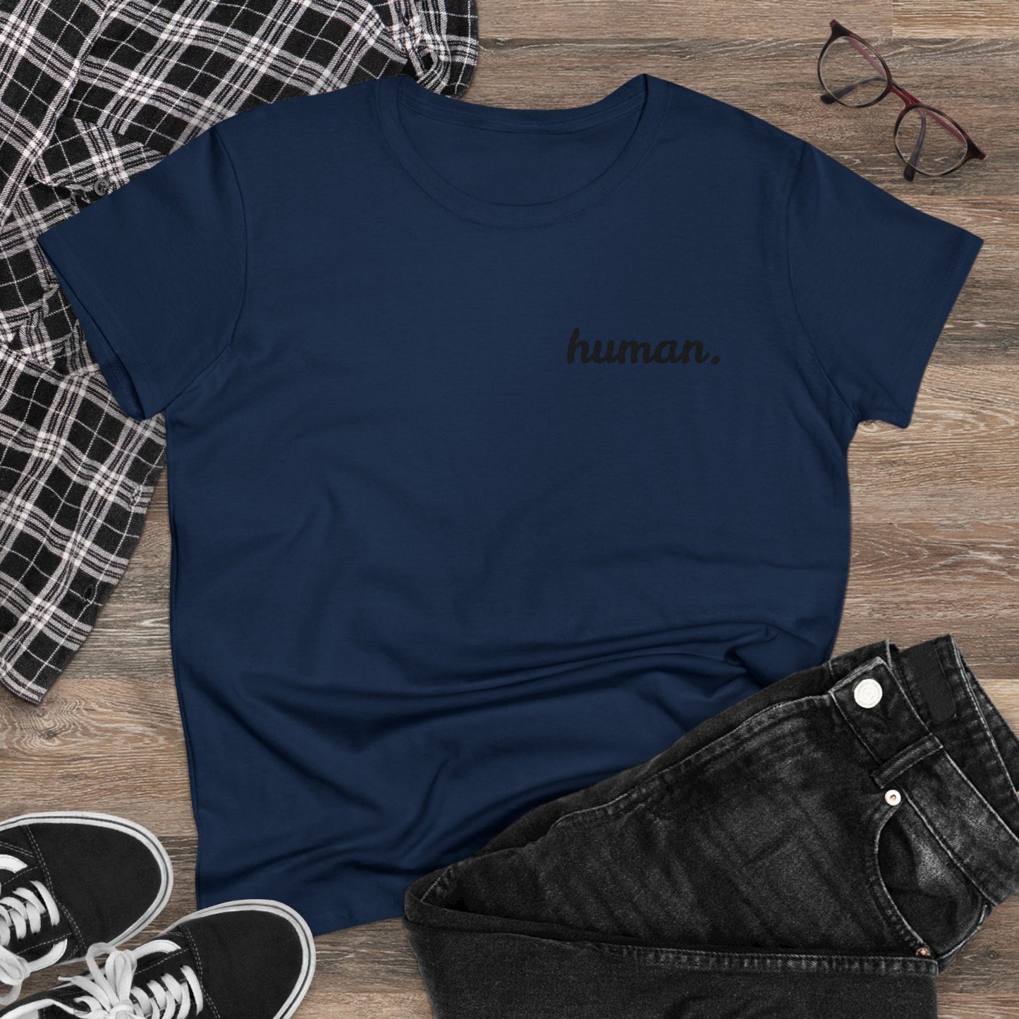 PeacePlease! Women's Cotton Shirt "human."